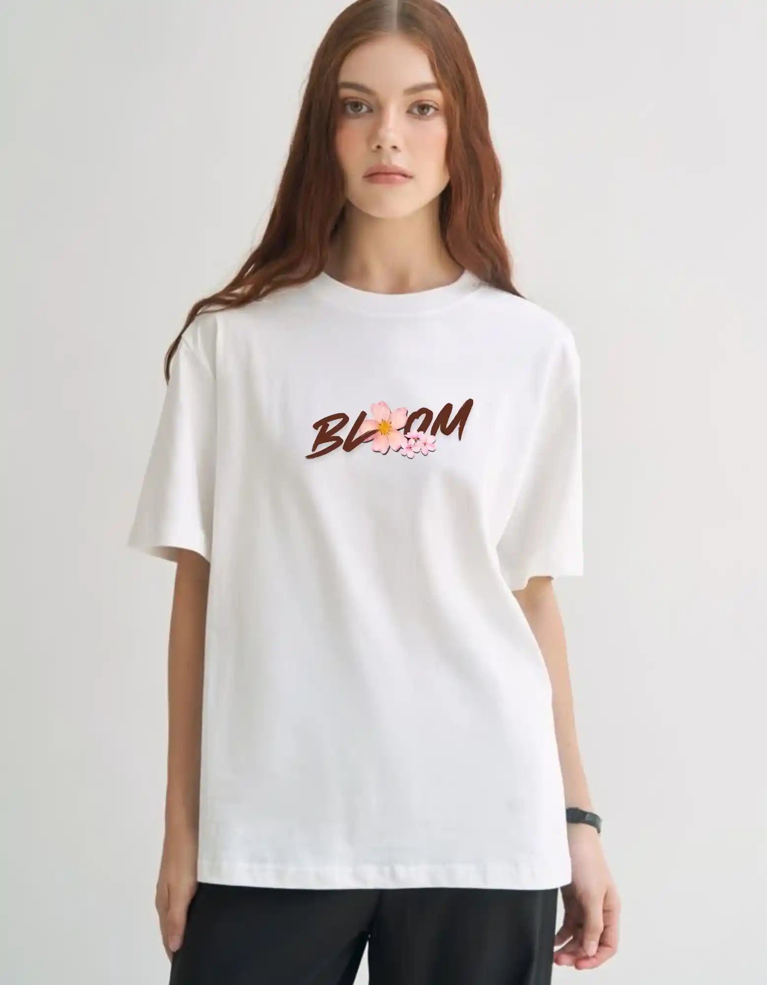 VeerAstra Bloom Women Oversized T-shirt
